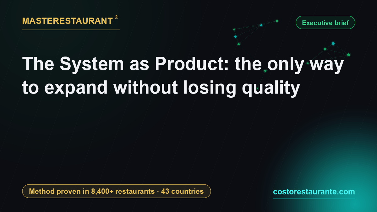 The System as Product: the only way to expand without losing quality — Masterestaurant