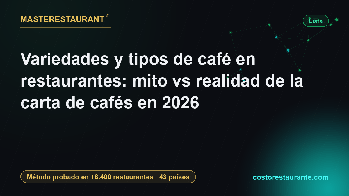 Coffee varieties and types for restaurants: myth vs reality of the 2026 coffee menu — Masterestaurant
